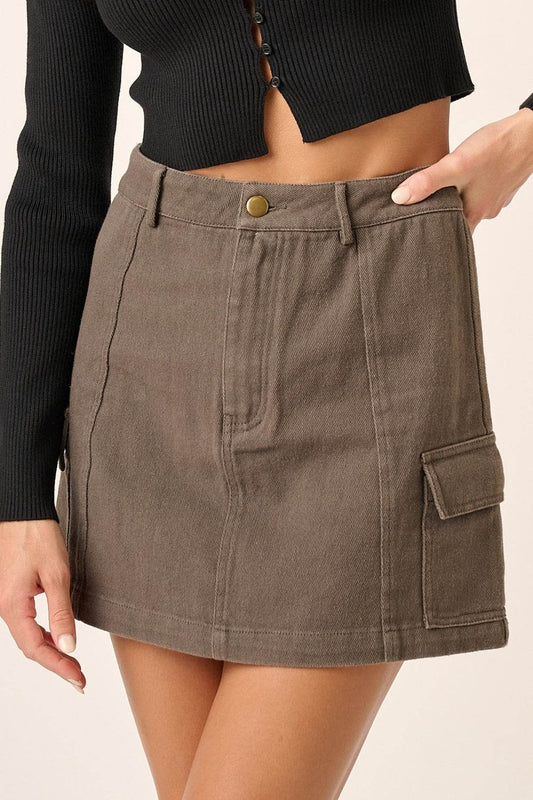Mittoshop Cargo Mini Skirt with Side Pockets - Shop Style & More | Fresh Looks, Everyday Deals & Free Shipping