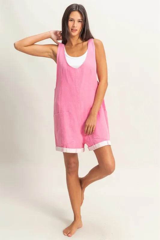 HYFVE V-Neck Pocket Detail Romper - Shop Style & More | Fresh Looks, Everyday Deals & Free Shipping