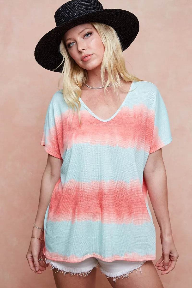 BiBi Tiedye Printed Hacci Knit Top - Shop Style & More | Fresh Looks, Everyday Deals & Free Shipping