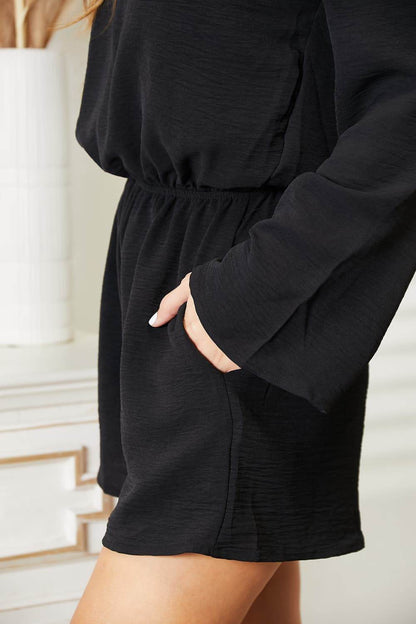 Culture Code Full Size Open Back Romper with Pockets - Shop Style & More | Fresh Looks, Everyday Deals & Free Shipping
