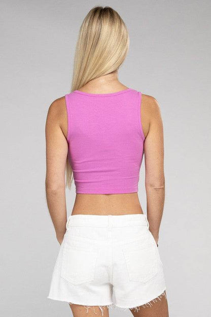 Cotton Square Neck Cropped Cami Top - Shop Style & More | Fresh Looks, Everyday Deals & Free Shipping