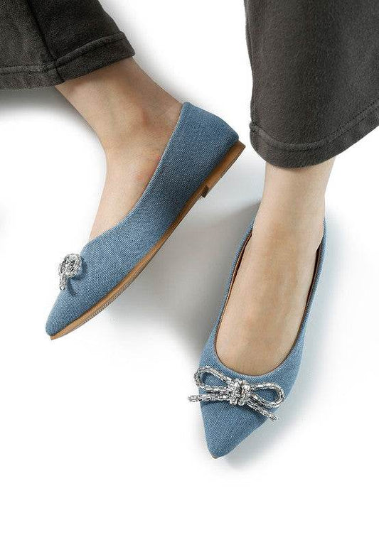 Ellerby Embellished Bow Detail Ballet Flats - Shop Style & More | Fresh Looks, Everyday Deals & Free Shipping
