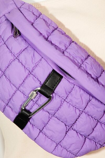 Fame Carabiner Bubble Texture Quilted Sling Bag Bags