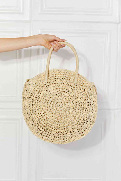 Justin Taylor Beach Date Straw Rattan Handbag in Ivory Bags