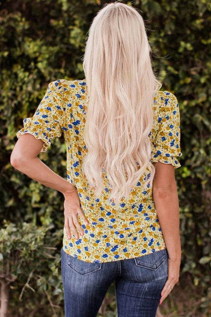 Nova Short Sleeve Frill Mock Neck Blouse - Shop Style & More | Fresh Looks, Everyday Deals & Free Shipping