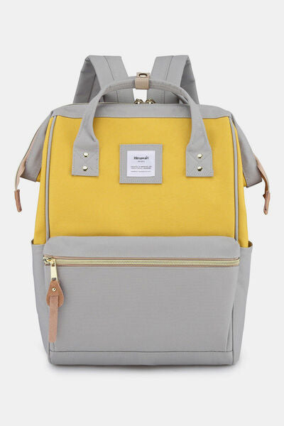 Himawari Waterproof Canvas Backpack Bag with Side Pockets Lemon Grey One Size Bags