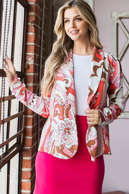 Heimish Full Size Shawl Floral Open Blazers Plus Size - Shop Style & More | Fresh Looks, Everyday Deals & Free Shipping
