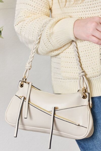 SHOMICO Braided Strap Shoulder Bag BONE One Size Bags