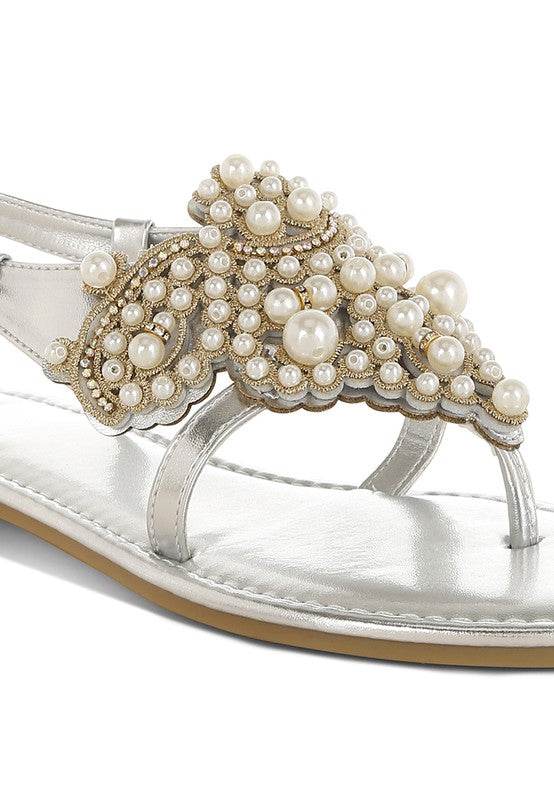 Opazie Metallic Pearl Embellished Flats - Shop Style & More | Fresh Looks, Everyday Deals & Free Shipping