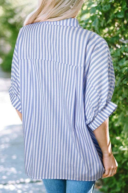 Baylee Stripe Dolman Sleeve Oversize Top - Shop Style & More | Fresh Looks, Everyday Deals & Free Shipping