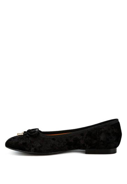 Buckrose Velvet Bow Ballerinas - Shop Style & More | Fresh Looks, Everyday Deals & Free Shipping
