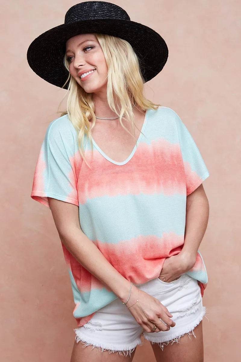 BiBi Tiedye Printed Hacci Knit Top - Shop Style & More | Fresh Looks, Everyday Deals & Free Shipping
