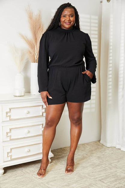 Culture Code Full Size Open Back Romper with Pockets - Shop Style & More | Fresh Looks, Everyday Deals & Free Shipping