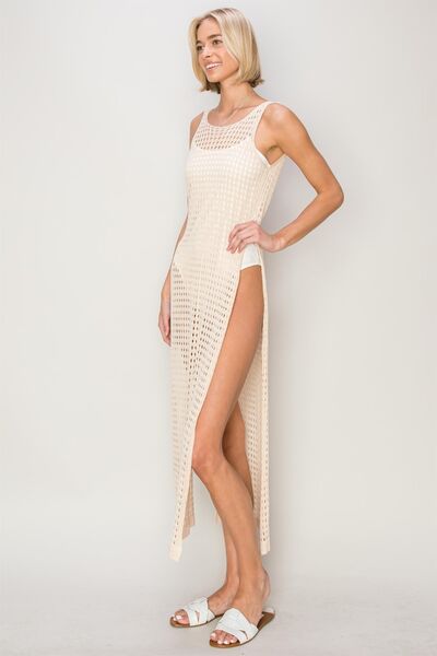 HYFVE Crochet Backless Cover Up Dress Cover-Ups