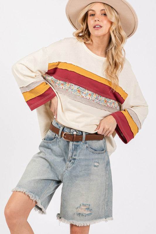 SAGE + FIG French Terry Color Block T-Shirt - Shop Style & More | Fresh Looks, Everyday Deals & Free Shipping