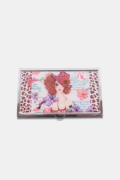 Nicole Lee USA Printed Business Card Case Sunny White One Size Accessories