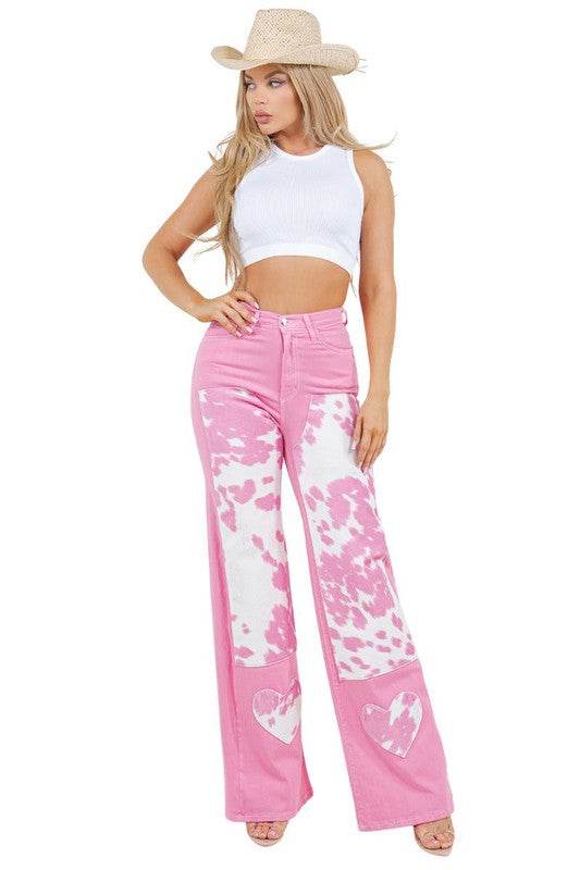 Rodeo Wide Leg Jean in Pink - Shop Style & More | Fresh Looks, Everyday Deals & Free Shipping
