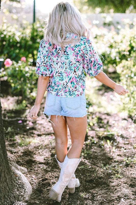 Julie Puff Sleeve Mock Neck Blouse - Shop Style & More | Fresh Looks, Everyday Deals & Free Shipping