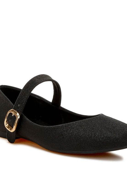 Herma Glitter Pin Buckle Ballerinas - Shop Style & More | Fresh Looks, Everyday Deals & Free Shipping