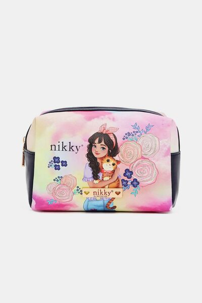 Nicole Lee USA Printed Extra Large Cosmetic Pouch Lovely Clara One Size Bags