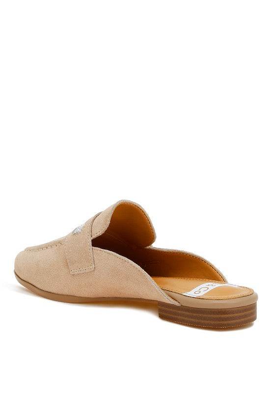 Belorose Rhinestone Strap Suede Mules - Shop Style & More | Fresh Looks, Everyday Deals & Free Shipping