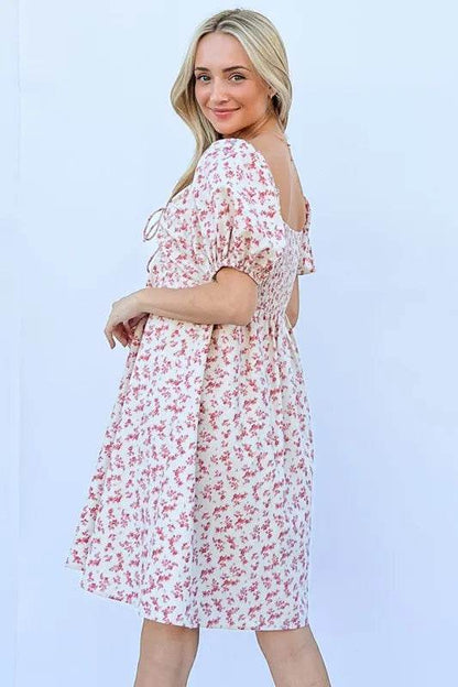 And The Why Lace Up Front Puff Babydoll Dress - Shop Style & More | Fresh Looks, Everyday Deals & Free Shipping