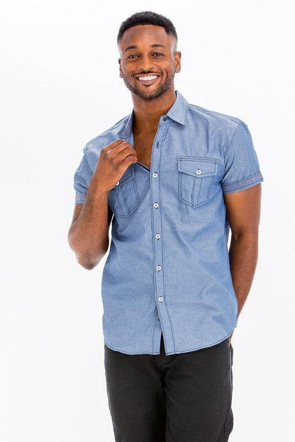 Weiv Men's Casual Short Sleeve Two Tone Shirts - Shop Style & More | Fresh Looks, Everyday Deals & Free Shipping