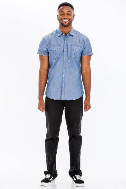 Weiv Men's Casual Short Sleeve Two Tone Shirts - Shop Style & More | Fresh Looks, Everyday Deals & Free Shipping