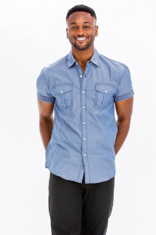 Weiv Men's Casual Short Sleeve Two Tone Shirts - Shop Style & More | Fresh Looks, Everyday Deals & Free Shipping