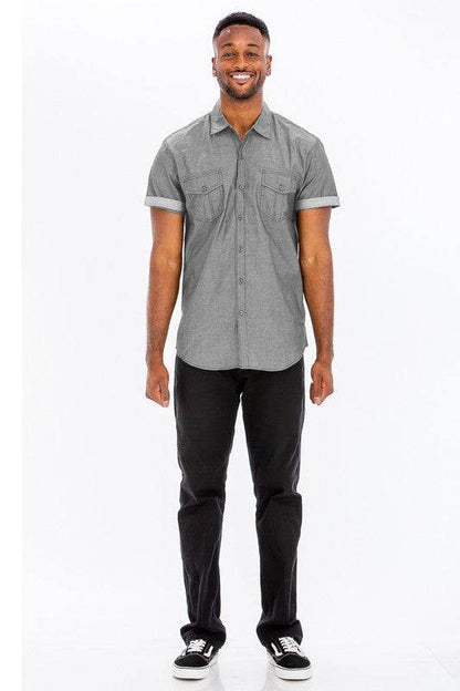 Weiv Men's Casual Short Sleeve Two Tone Shirts - Shop Style & More | Fresh Looks, Everyday Deals & Free Shipping