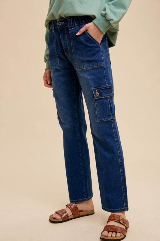 Annie Wear Straight Leg Jeans with Cargo Pockets - Shop Style & More | Fresh Looks, Everyday Deals & Free Shipping
