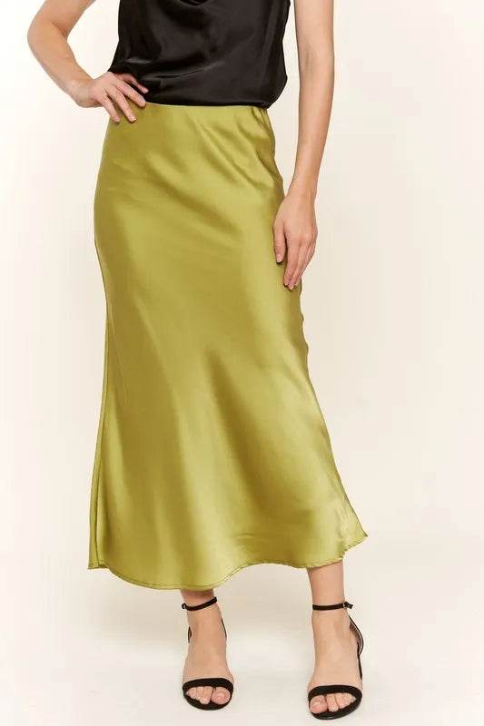 And The Why Satin Midi Skirt - Shop Style & More | Fresh Looks, Everyday Deals & Free Shipping