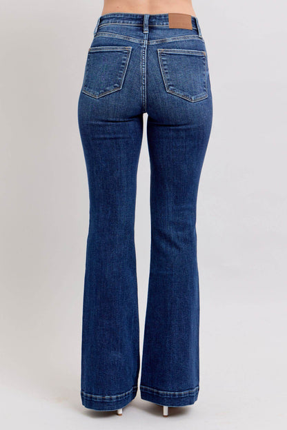 Judy Blue Full Size High Rise Flare Jeans with Pockets Plus Size - Shop Style & More | Fresh Looks, Everyday Deals & Free Shipping