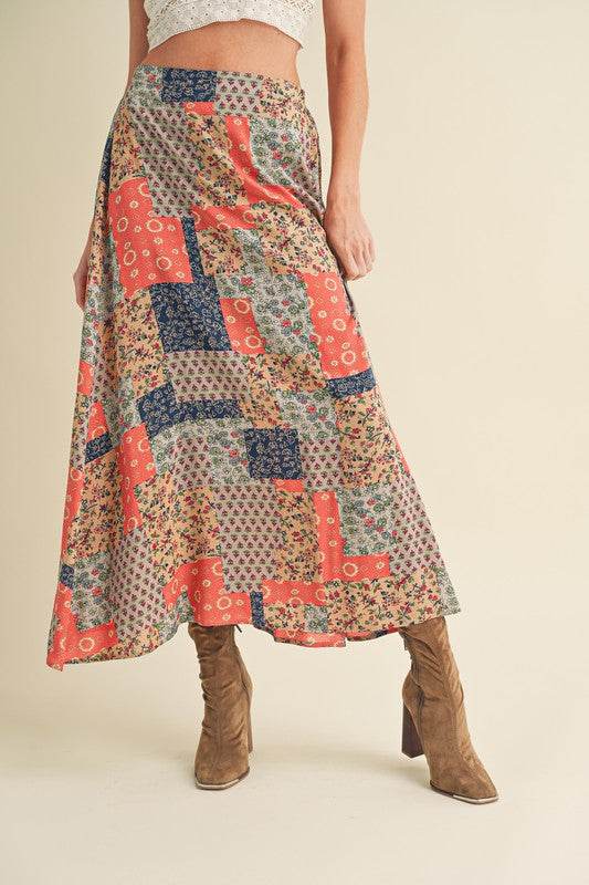 Aemi + Co Printed Maxi Skirt - Shop Style & More | Fresh Looks, Everyday Deals & Free Shipping