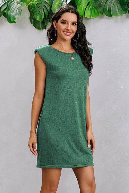 Round Neck Solid Sleeveless Shirt Dress - Shop Style & More | Fresh Looks, Everyday Deals & Free Shipping