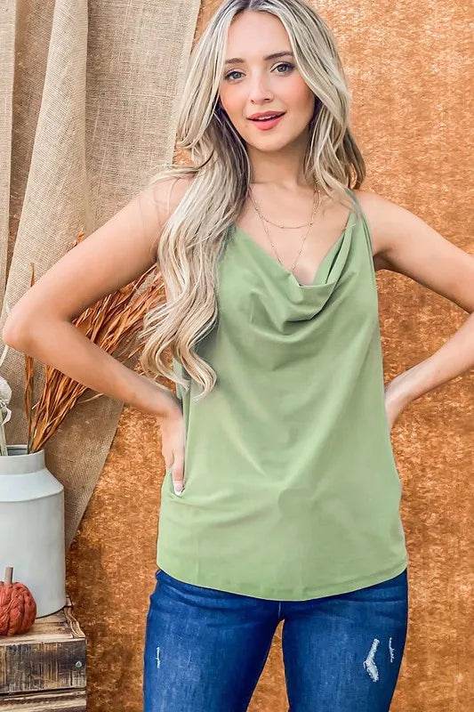 And The Why Cowl Neck Cami - Shop Style & More | Fresh Looks, Everyday Deals & Free Shipping