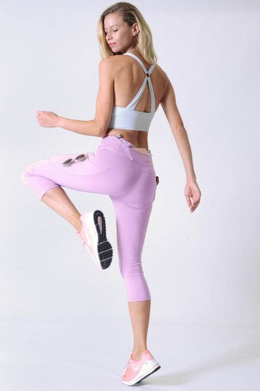 High Waist Tech Pocket Workout Capri Leggings - Shop Style & More | Fresh Looks, Everyday Deals & Free Shipping