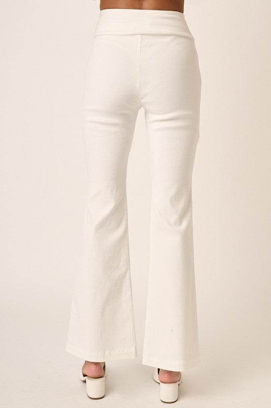 Mittoshop Surplice V Waist Flare Pants - Shop Style & More | Fresh Looks, Everyday Deals & Free Shipping