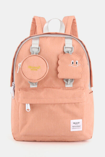 Himawari Waterproof Canvas Backpack Bag with Removable Coin Purse Apricot Pink One Size Bags