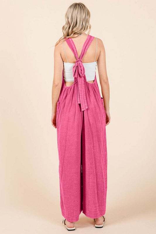 Culture Code Full Size Pocketed Sleeveless Wide Leg Overalls - Shop Style & More | Fresh Looks, Everyday Deals & Free Shipping