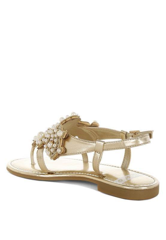 Opazie Metallic Pearl Embellished Flats - Shop Style & More | Fresh Looks, Everyday Deals & Free Shipping
