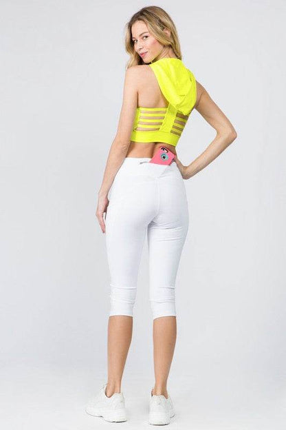 High Waist Tech Pocket Workout Capri Leggings - Shop Style & More | Fresh Looks, Everyday Deals & Free Shipping