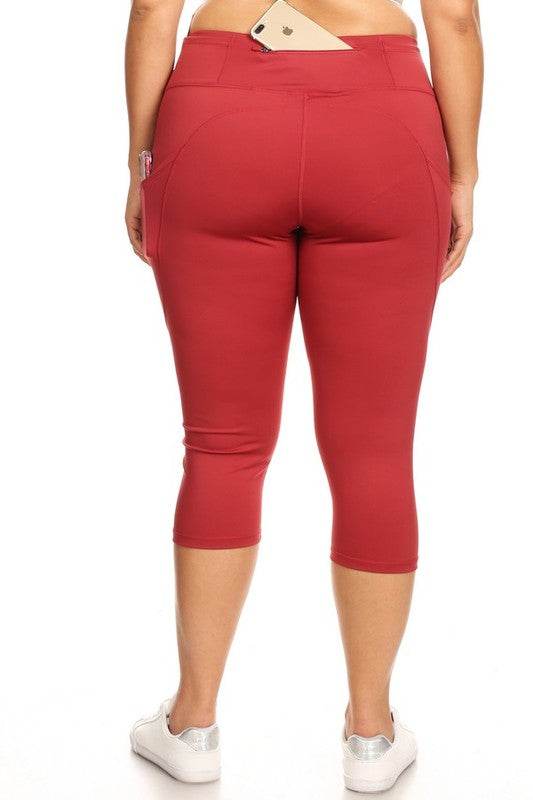 High Waist Tech Pocket Workout Capri Leggings - Shop Style & More | Fresh Looks, Everyday Deals & Free Shipping