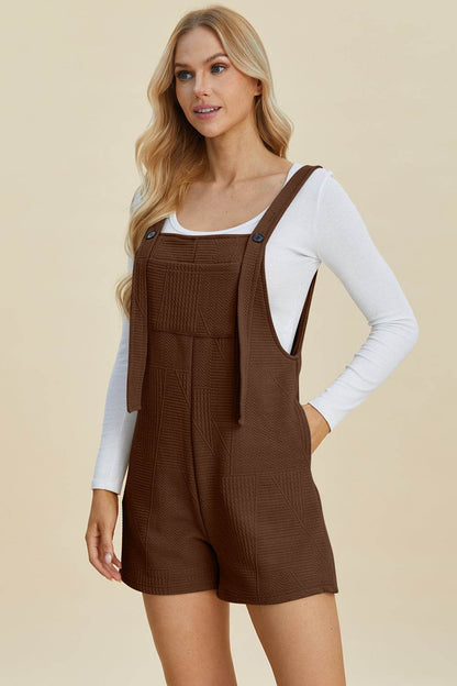 Double Take Full Size Texture Sleeveless Romper - Shop Style & More | Fresh Looks, Everyday Deals & Free Shipping