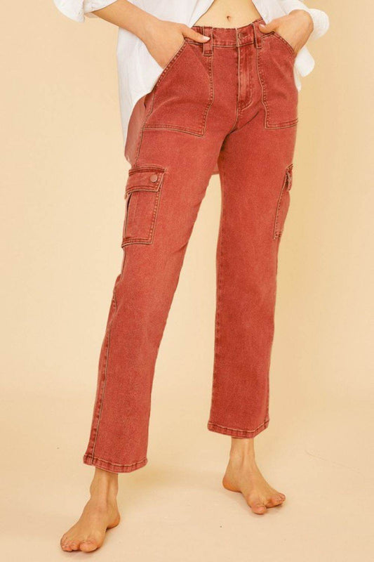 Annie Wear Straight Leg Jeans with Cargo Pockets - Shop Style & More | Fresh Looks, Everyday Deals & Free Shipping