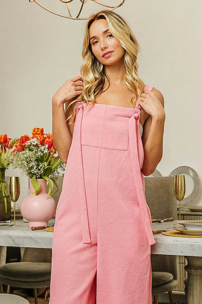 BiBi Textured Jacquard Jumpsuit with Side Pockets - Shop Style & More | Fresh Looks, Everyday Deals & Free Shipping