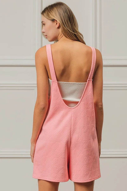 BiBi Texured Jacquard Romper with Side Pockets - Shop Style & More | Fresh Looks, Everyday Deals & Free Shipping