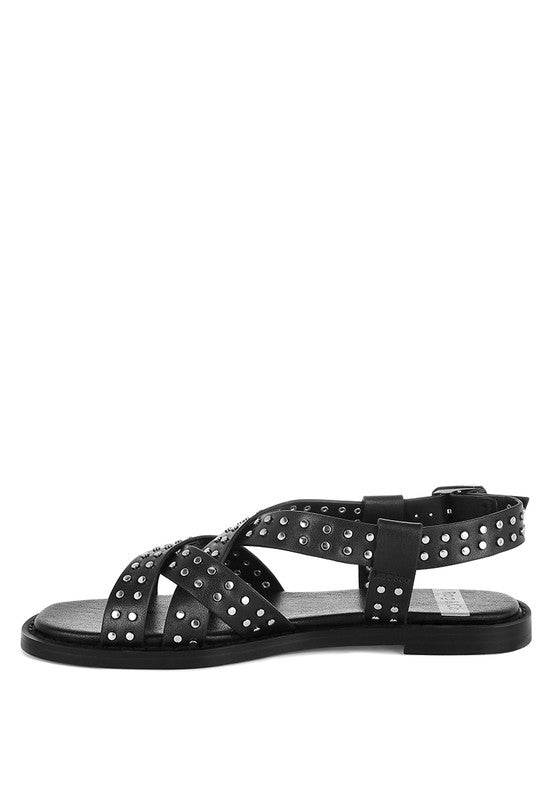 Anemone Studded Flat Gladiator Sandals - Shop Style & More | Fresh Looks, Everyday Deals & Free Shipping