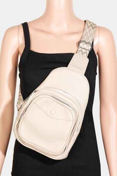 Fame Textured PU Leather Sling Bag TP One Size Bags