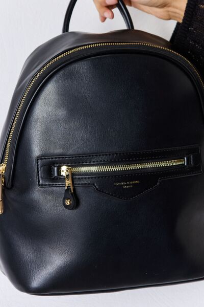 David Jones PU Leather Backpack Bags